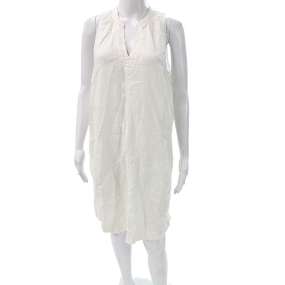 Splendid Womens Shift Shirt Dress White Sleeveless V-Neck Size S